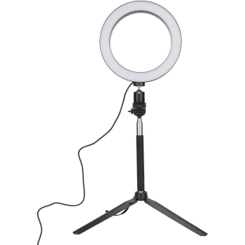 Lampa pierścieniowa 8 cali metalowa pilot selfi stojak [23140000823]